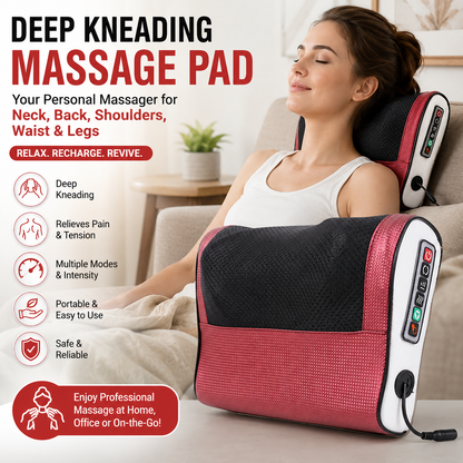 Deep Kneading Massage Pad – Multifunctional Neck, Back, Shoulder, Waist & Leg Massager