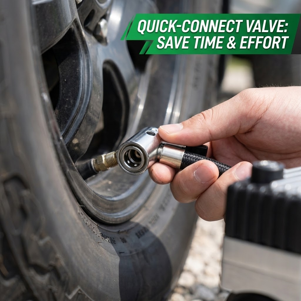 Portable Car Tire Inflator – Compact Air Compressor Pump for Cars, SUVs & Emergency Roadside