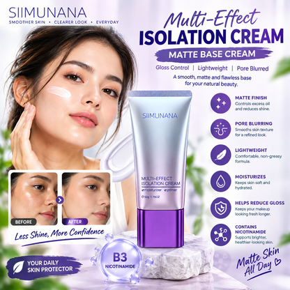 Isolation Cream – Lightweight Pore-Blurring Face Base with Niacinamide & Gloss Control