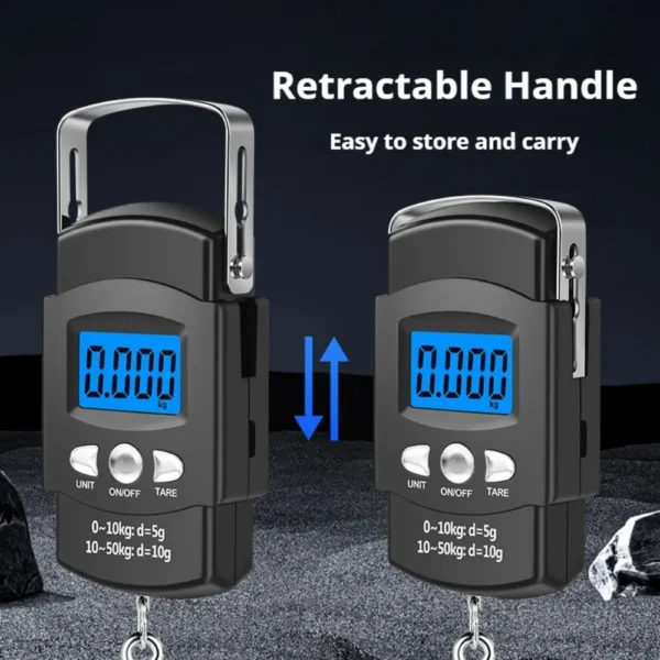 50kg – 10g High-Accuracy Electronic Weighing Scale with LCD Backlight & Metal Hook
