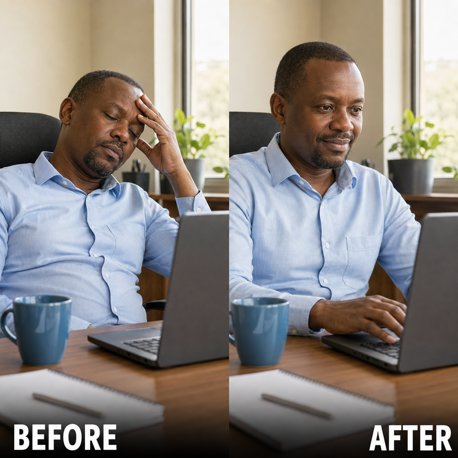 You start the day strong, then focus and energy drain away long before you get home.