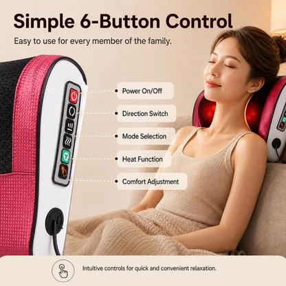 Deep Kneading Massage Pad – Multifunctional Neck, Back, Shoulder, Waist & Leg Massager