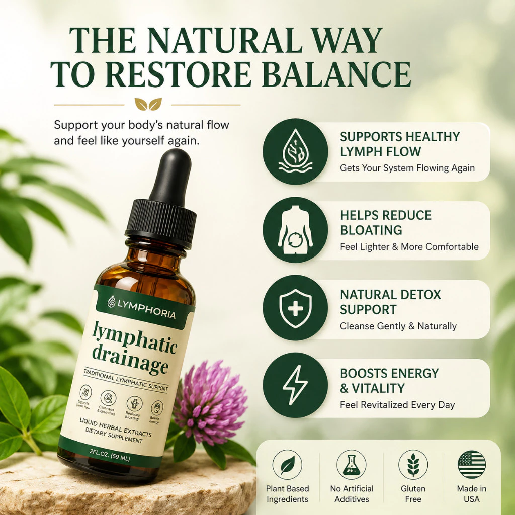 Lymphatic Drainage Herbal Liquid Drops – 59ml Traditional Herbal Extract for Daily Wellness