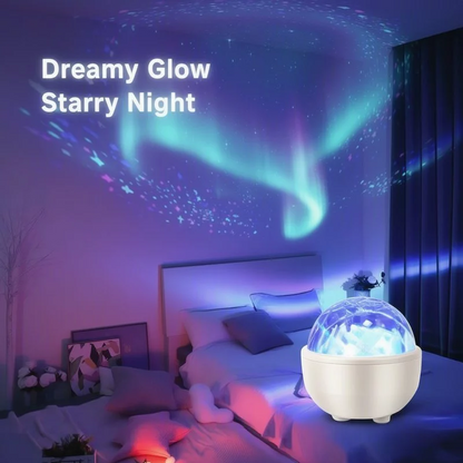 Northern Aurora LED Night Light – Dynamic Starry Sky Projection Lamp with Remote & USB