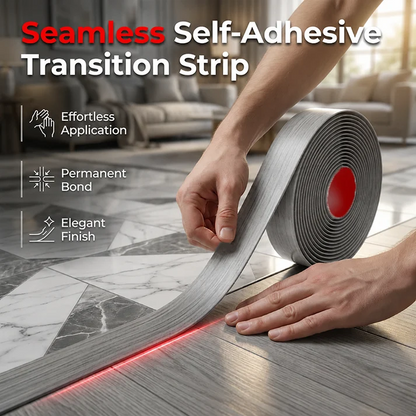 Self-Adhesive Floor Transition Strip – Waterproof Divider for Laminate, Vinyl & Wood Flooring