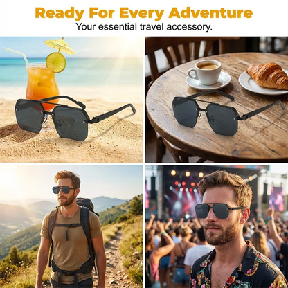 Men's Geometric Polygon Sunglasses Stylish Fashion Eyewear