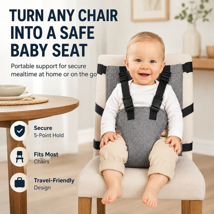 Baby Chair Harness Strap – 5-Point Safety & Travel-Ready Design